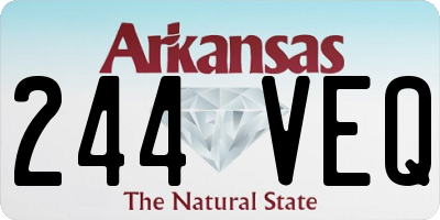 AR license plate 244VEQ