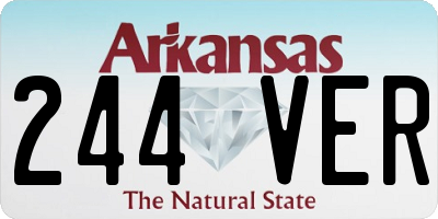 AR license plate 244VER