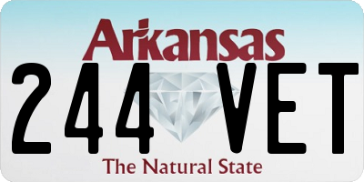 AR license plate 244VET
