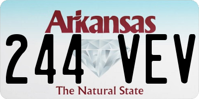 AR license plate 244VEV