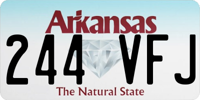 AR license plate 244VFJ