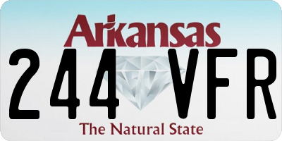 AR license plate 244VFR