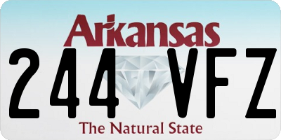 AR license plate 244VFZ