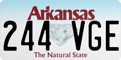 AR license plate 244VGE