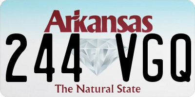 AR license plate 244VGQ