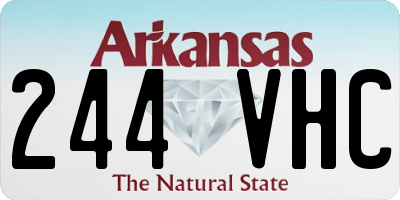 AR license plate 244VHC