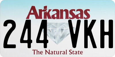 AR license plate 244VKH