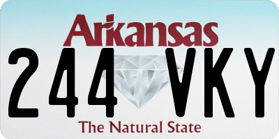 AR license plate 244VKY