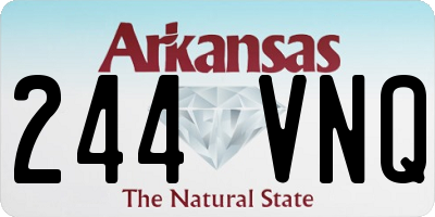 AR license plate 244VNQ