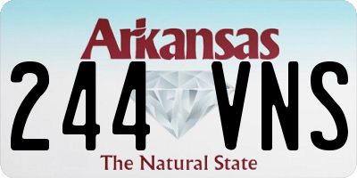 AR license plate 244VNS