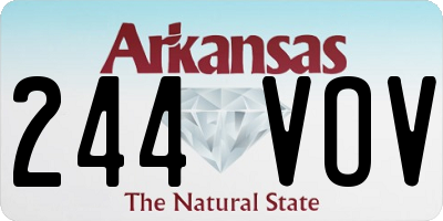 AR license plate 244VOV