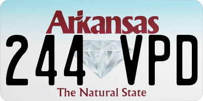 AR license plate 244VPD