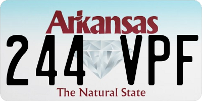AR license plate 244VPF
