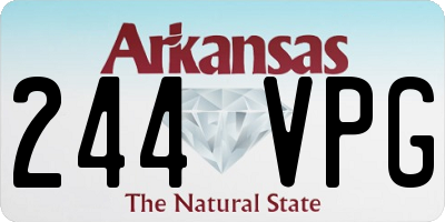 AR license plate 244VPG