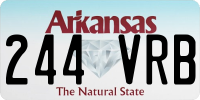 AR license plate 244VRB