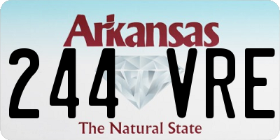 AR license plate 244VRE