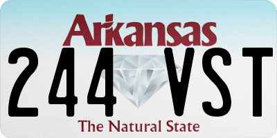 AR license plate 244VST