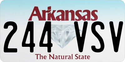 AR license plate 244VSV