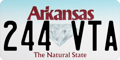 AR license plate 244VTA
