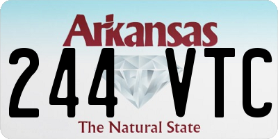 AR license plate 244VTC
