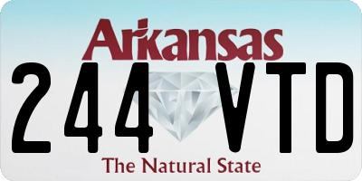 AR license plate 244VTD