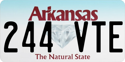 AR license plate 244VTE