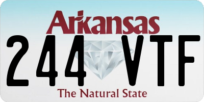 AR license plate 244VTF