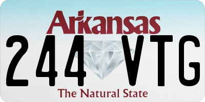 AR license plate 244VTG