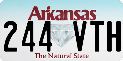 AR license plate 244VTH