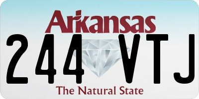 AR license plate 244VTJ