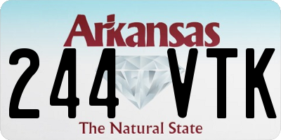 AR license plate 244VTK