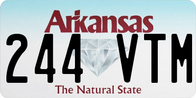 AR license plate 244VTM