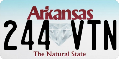 AR license plate 244VTN