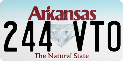 AR license plate 244VTO