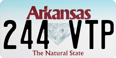 AR license plate 244VTP