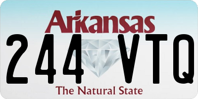 AR license plate 244VTQ