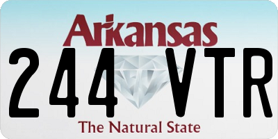 AR license plate 244VTR