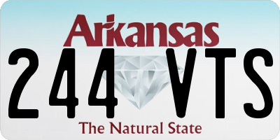 AR license plate 244VTS
