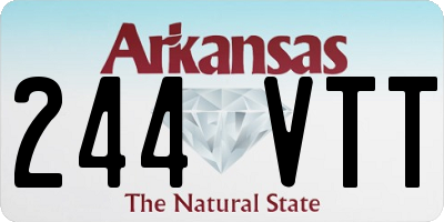 AR license plate 244VTT