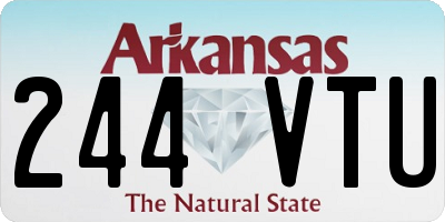 AR license plate 244VTU