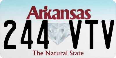 AR license plate 244VTV
