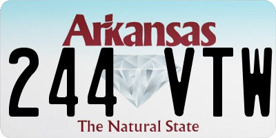 AR license plate 244VTW