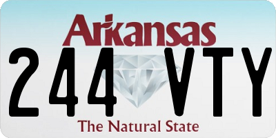AR license plate 244VTY