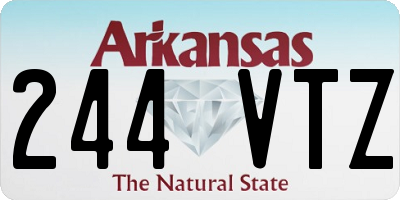 AR license plate 244VTZ
