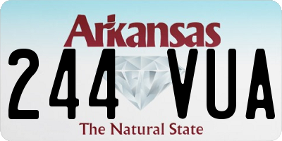 AR license plate 244VUA