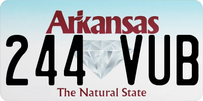 AR license plate 244VUB