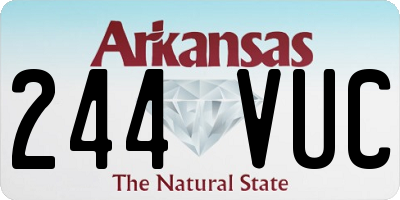 AR license plate 244VUC
