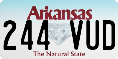 AR license plate 244VUD