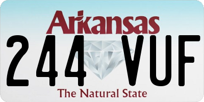 AR license plate 244VUF