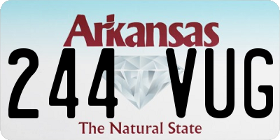 AR license plate 244VUG